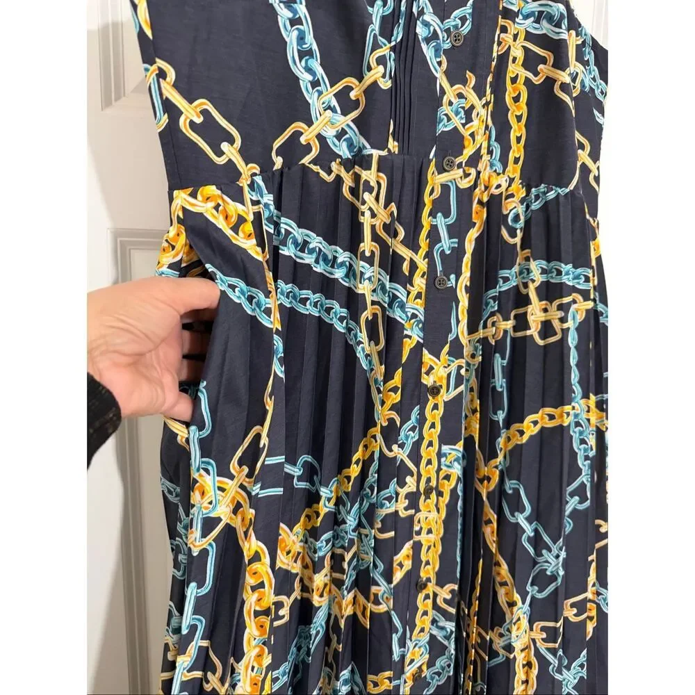 Maeve /Anthropologie Pleated Hanky Hem Dress - Picture 9 of 9